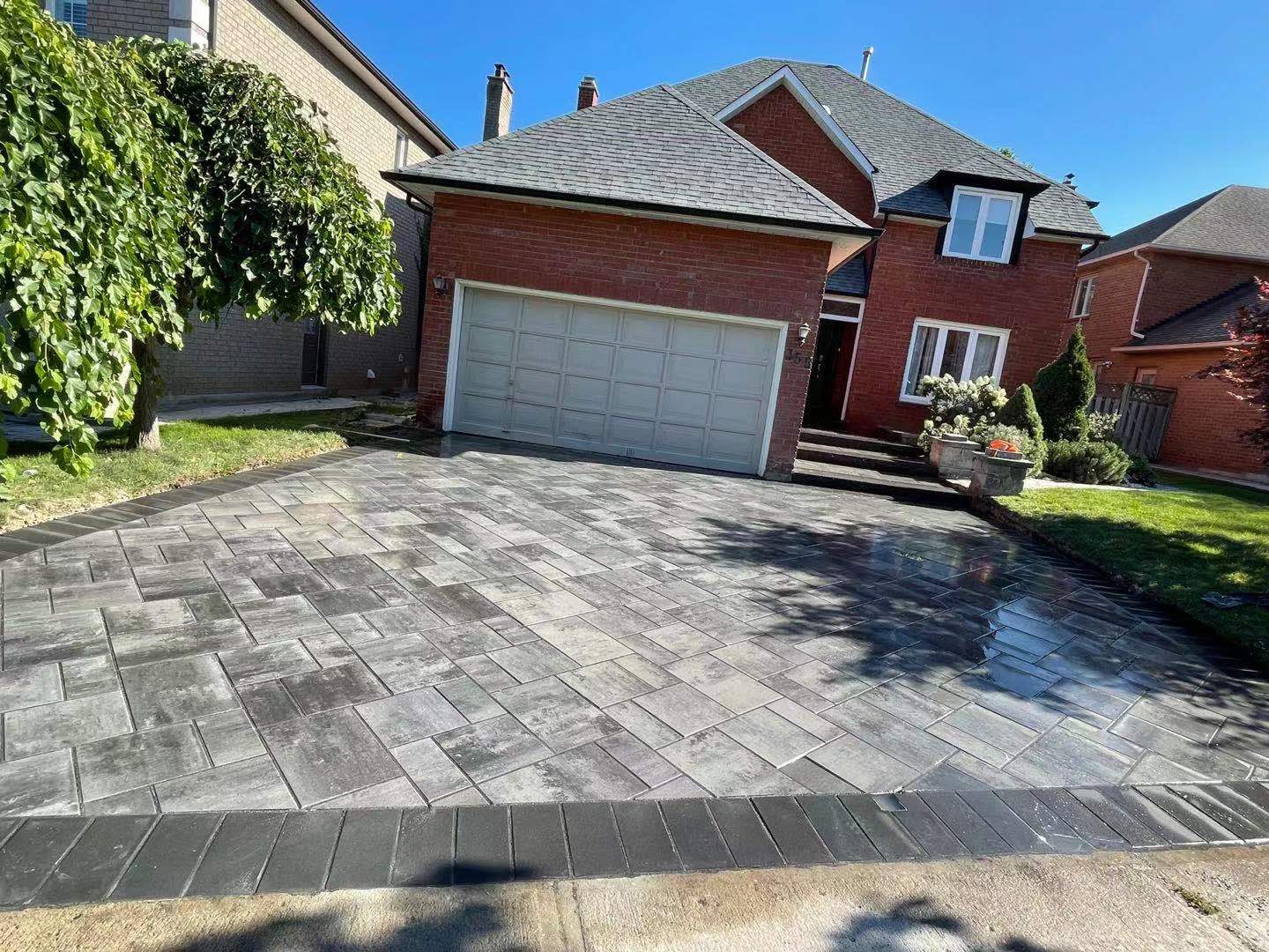 Interlocking patio installation Ajax Durham Region
